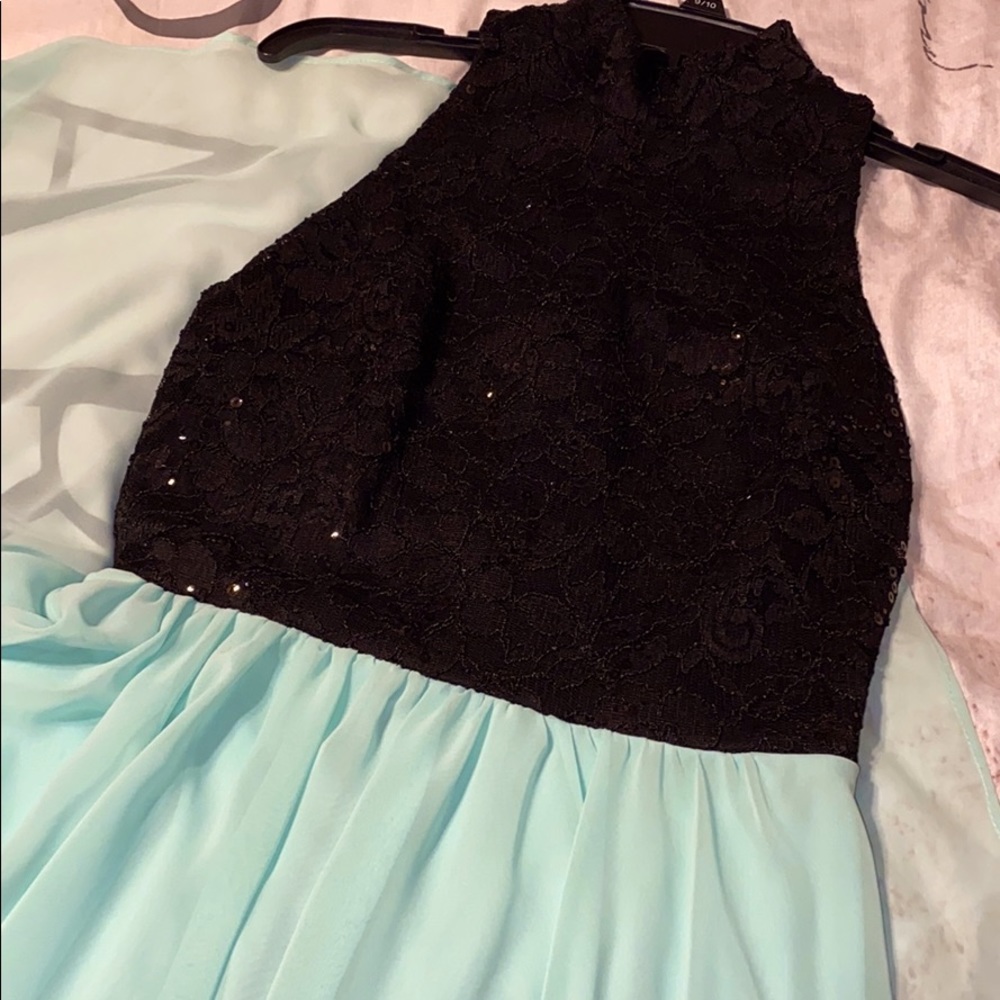 Light Blue and black dress